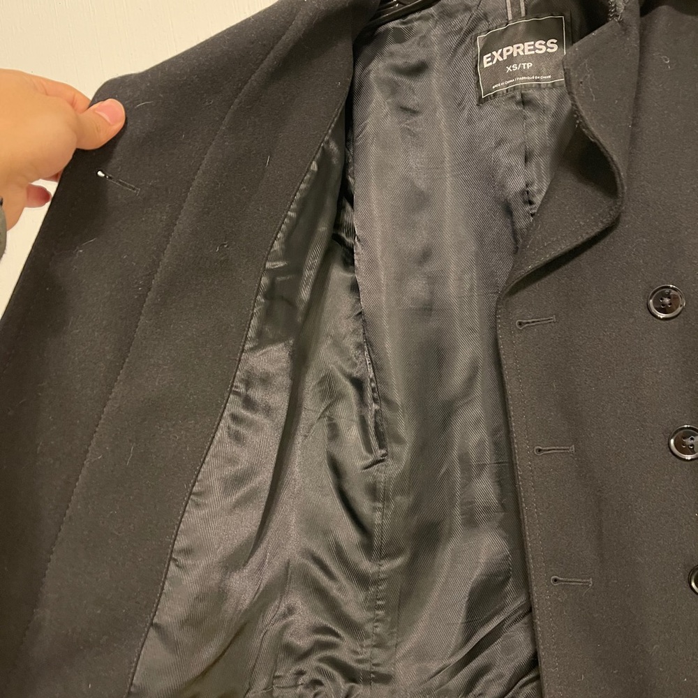 EXPRESS TECH WATER RESISTANT WOOL BLEND COAT - Picture 3 of 8